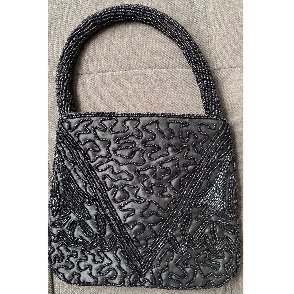 Beaded Mini Bag Women Small Black Formal Evening Wedding Clutch Purse